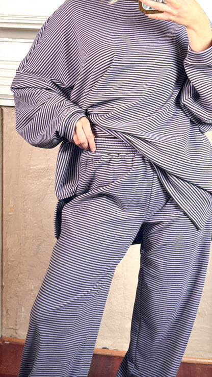 Lavender Chocolate Striped Pants