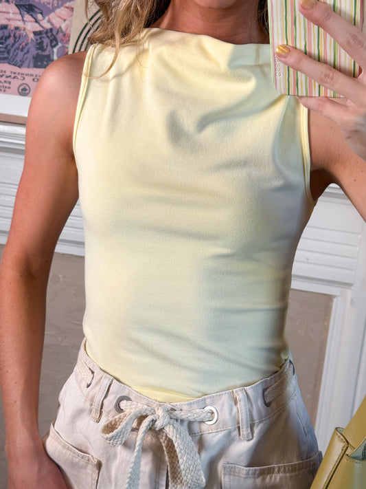 The Suzy Top | Cowl Neck Knit Tank Top