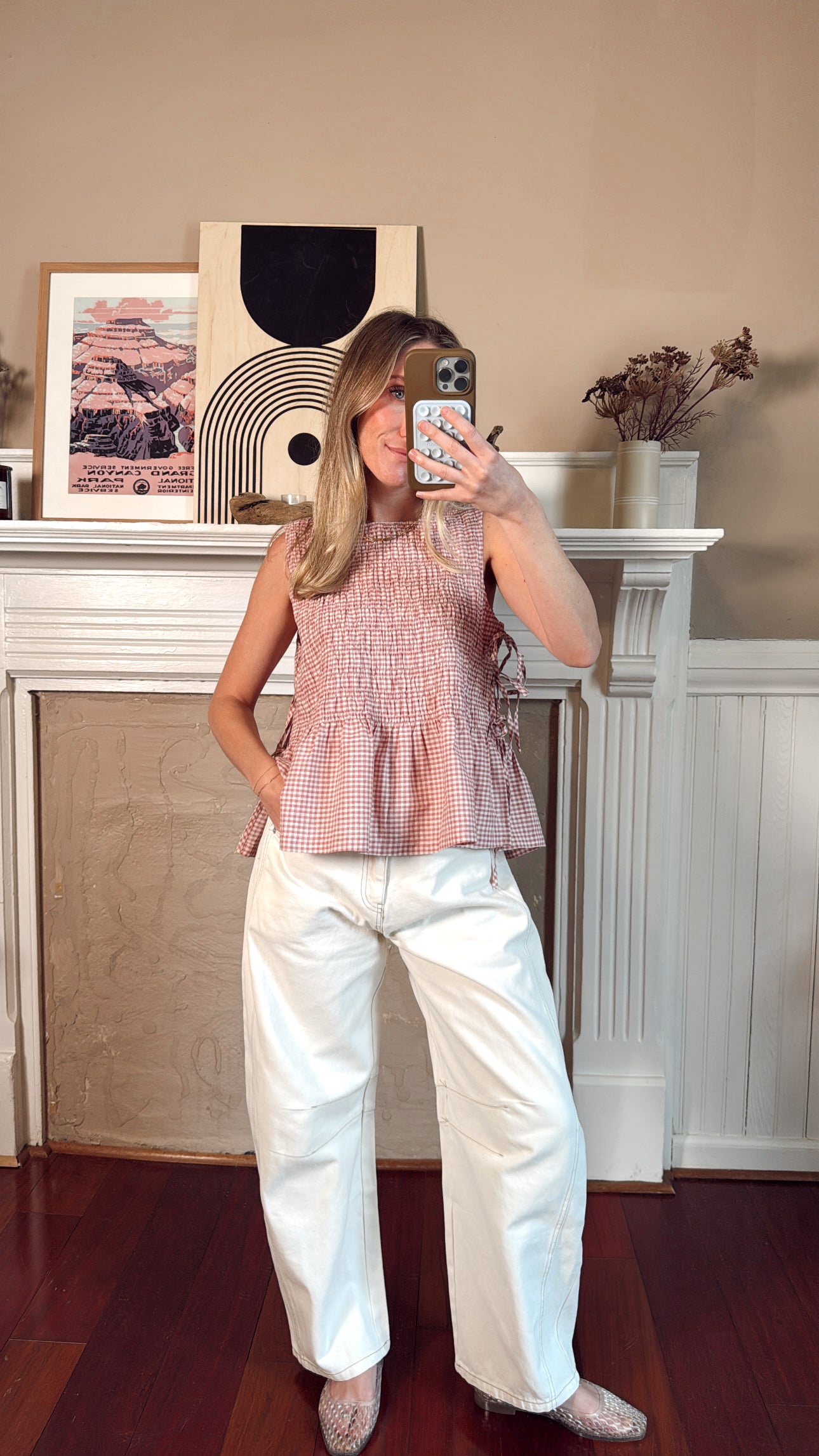 Ecru Barrel Jeans