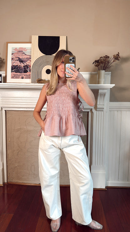 Ecru Barrel Jeans