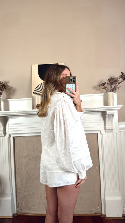 Izzy Eyelet Blouse and Shorts Set