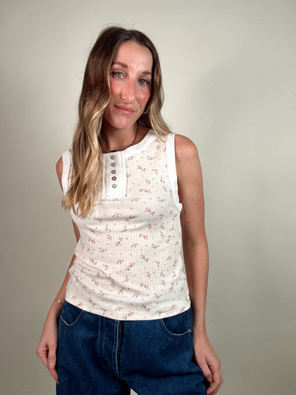 Dainty Floral Tank Top