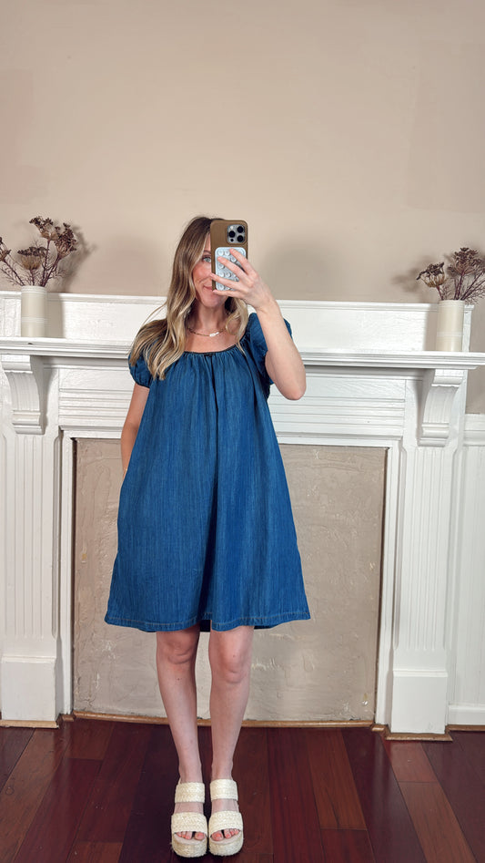 Sasha Denim Babydoll Dress