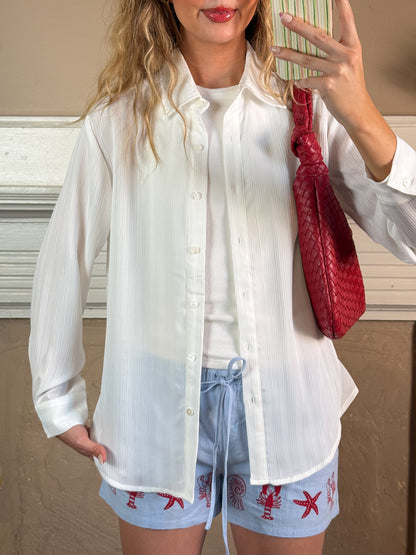 Textured Button Up Shirt