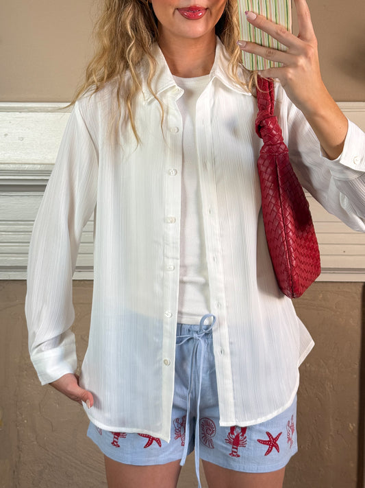 Textured Button Up Shirt