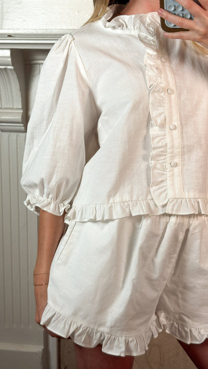 Laurie Linen Top and Shorts Set