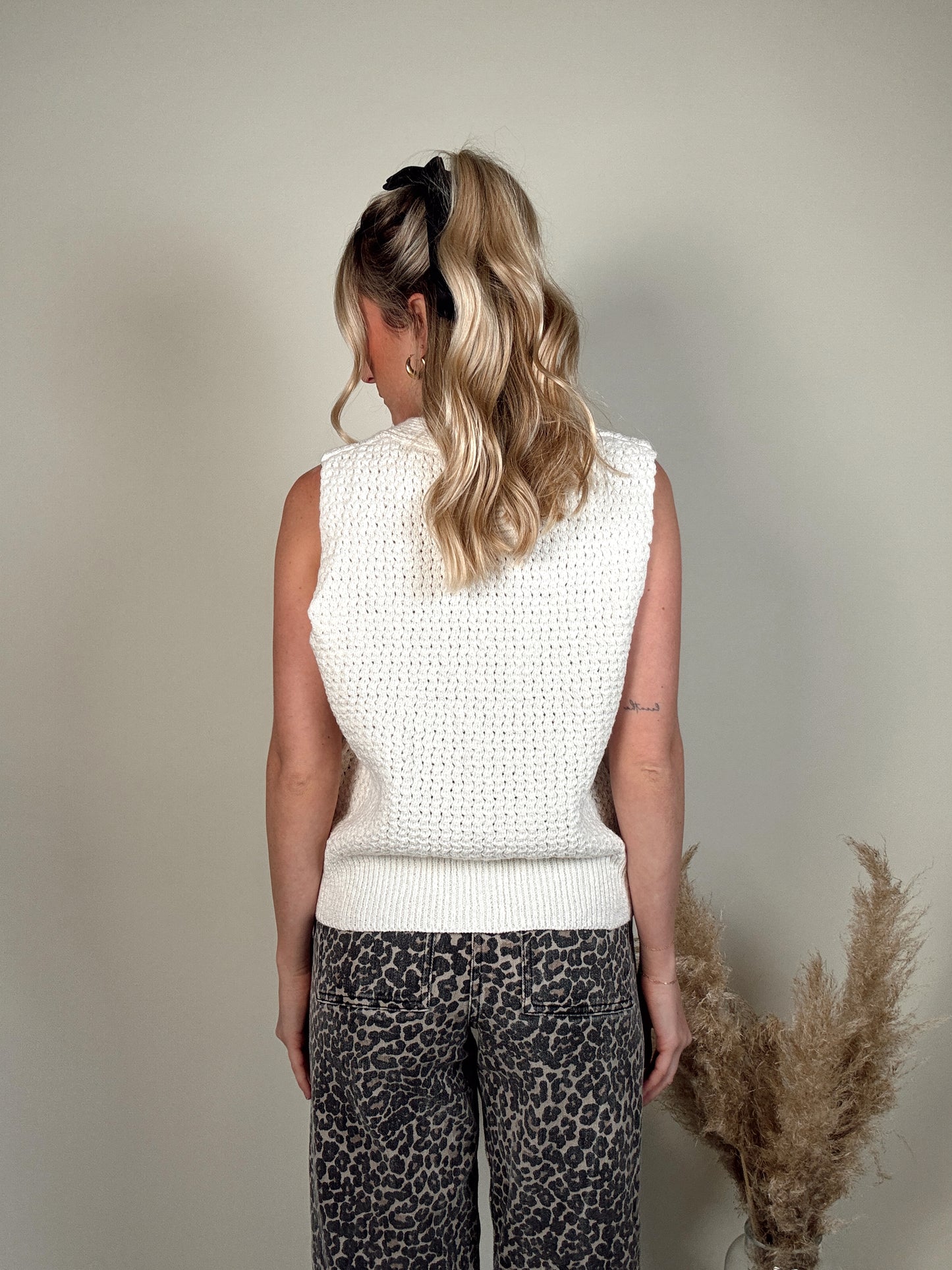 Zoe Sweater Vest - Cream