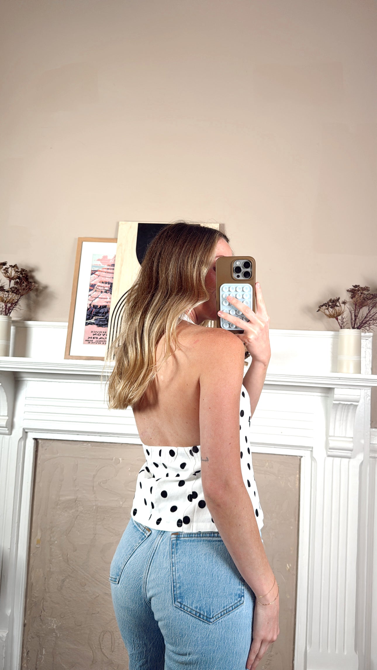 Juri Polka Dot Halter Top
