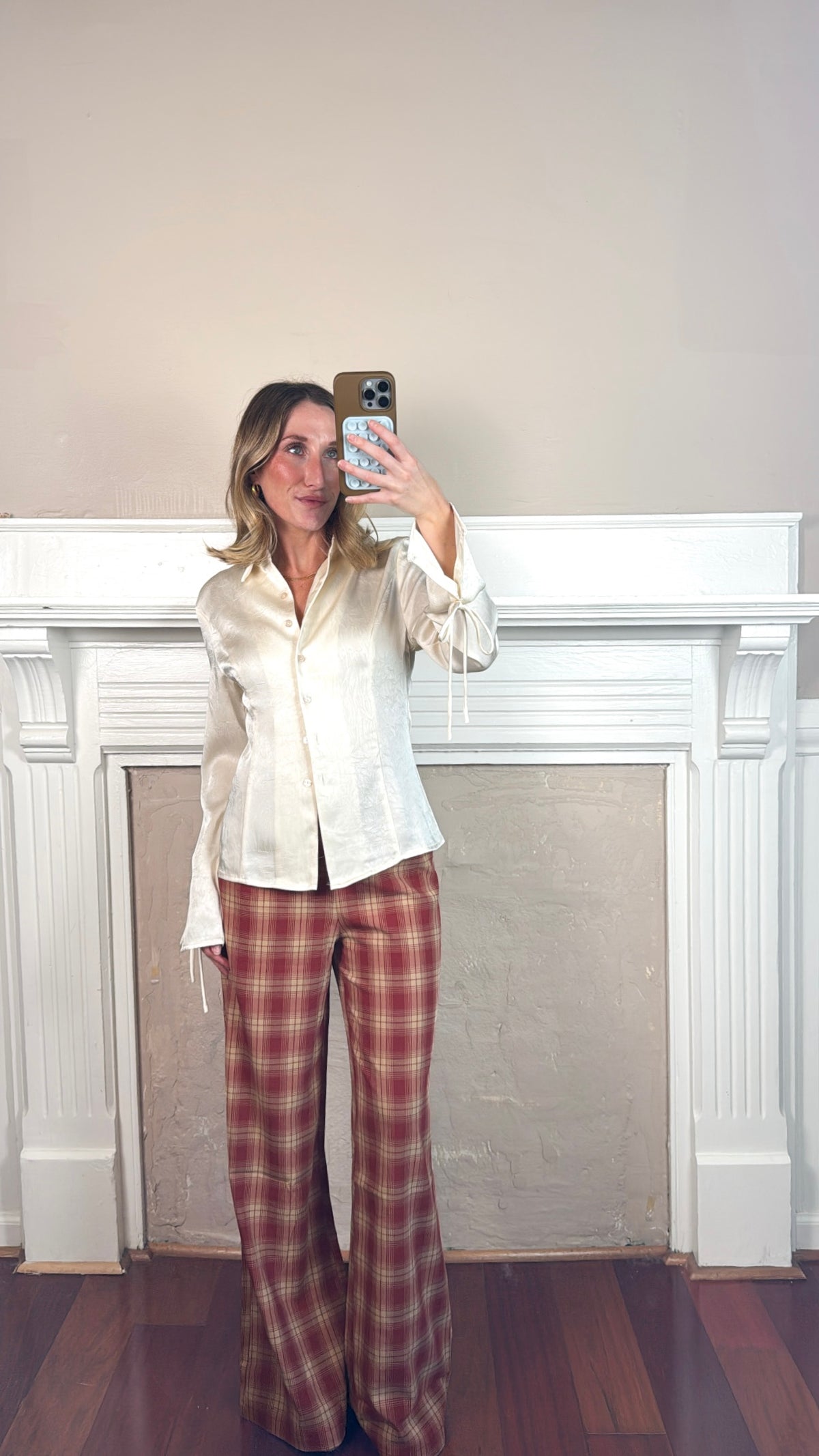 Scarlett Plaid Wide Leg Pants
