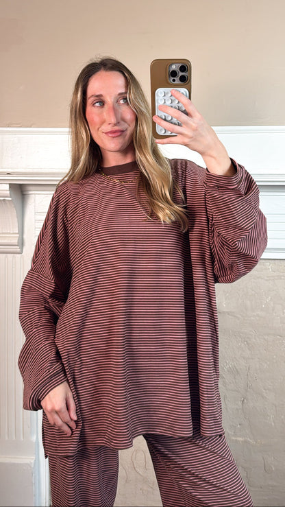 Strawberry Chocolate Striped Top