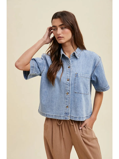 Summer Days Denim Top - PREORDER END OF MAY