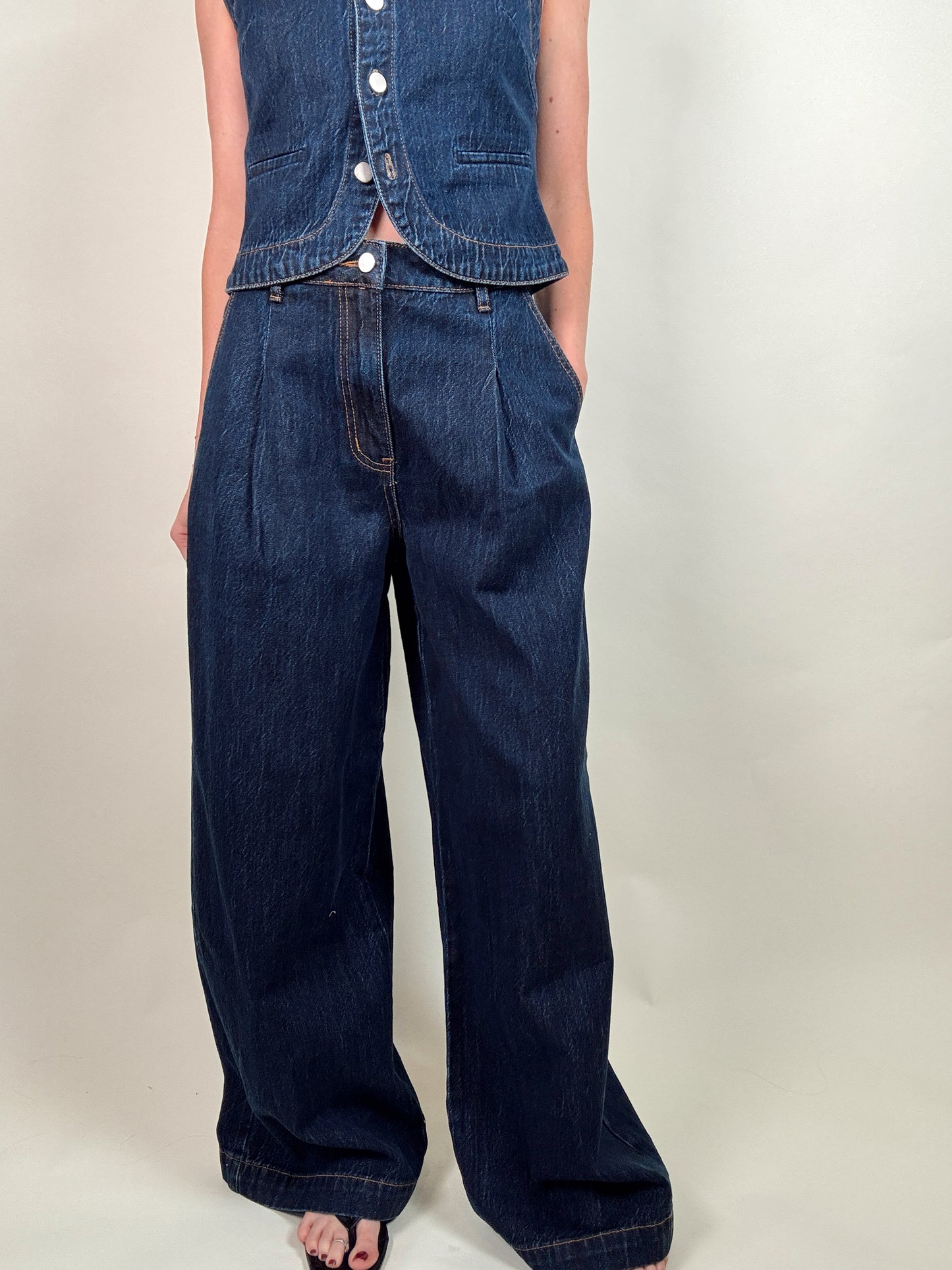 Dolly Denim Top and Pants Set