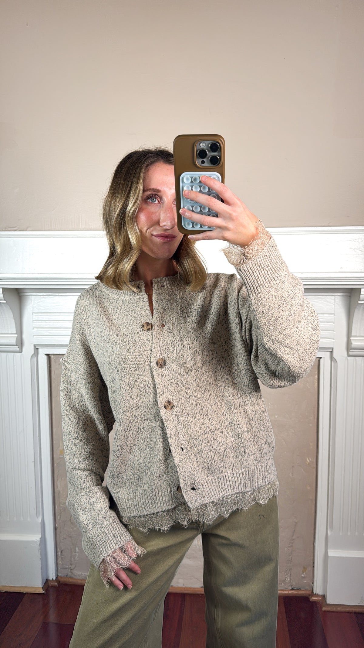 Lace Trim Cardigan