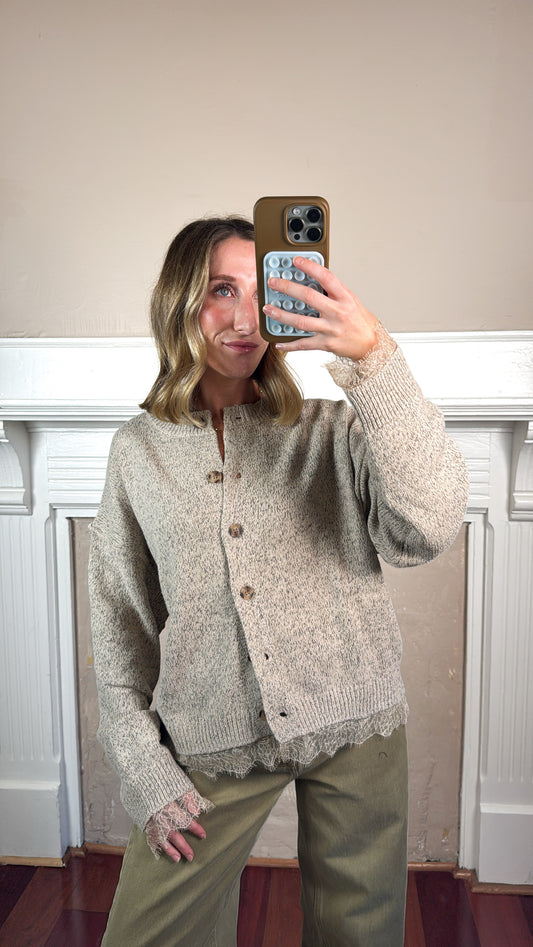 Lace Trim Cardigan