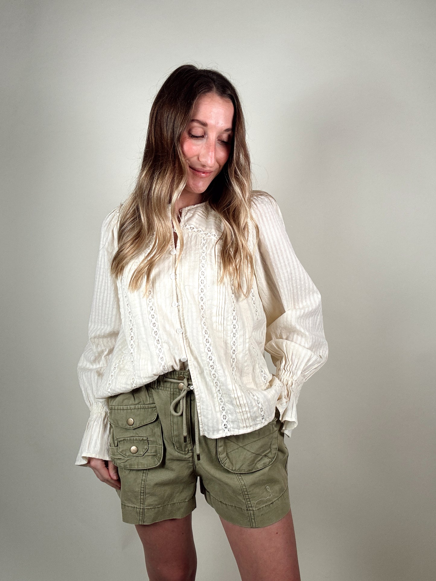 Washed Twill Cargo Shorts