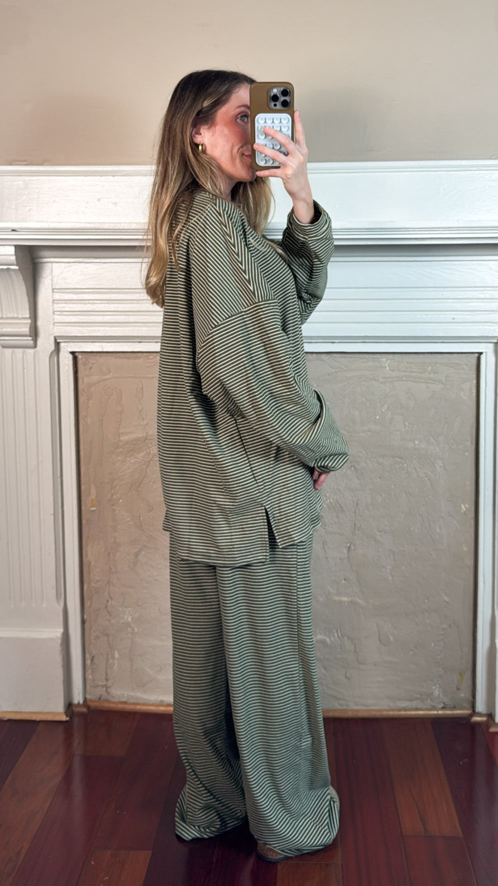 Olive Striped Bottoms
