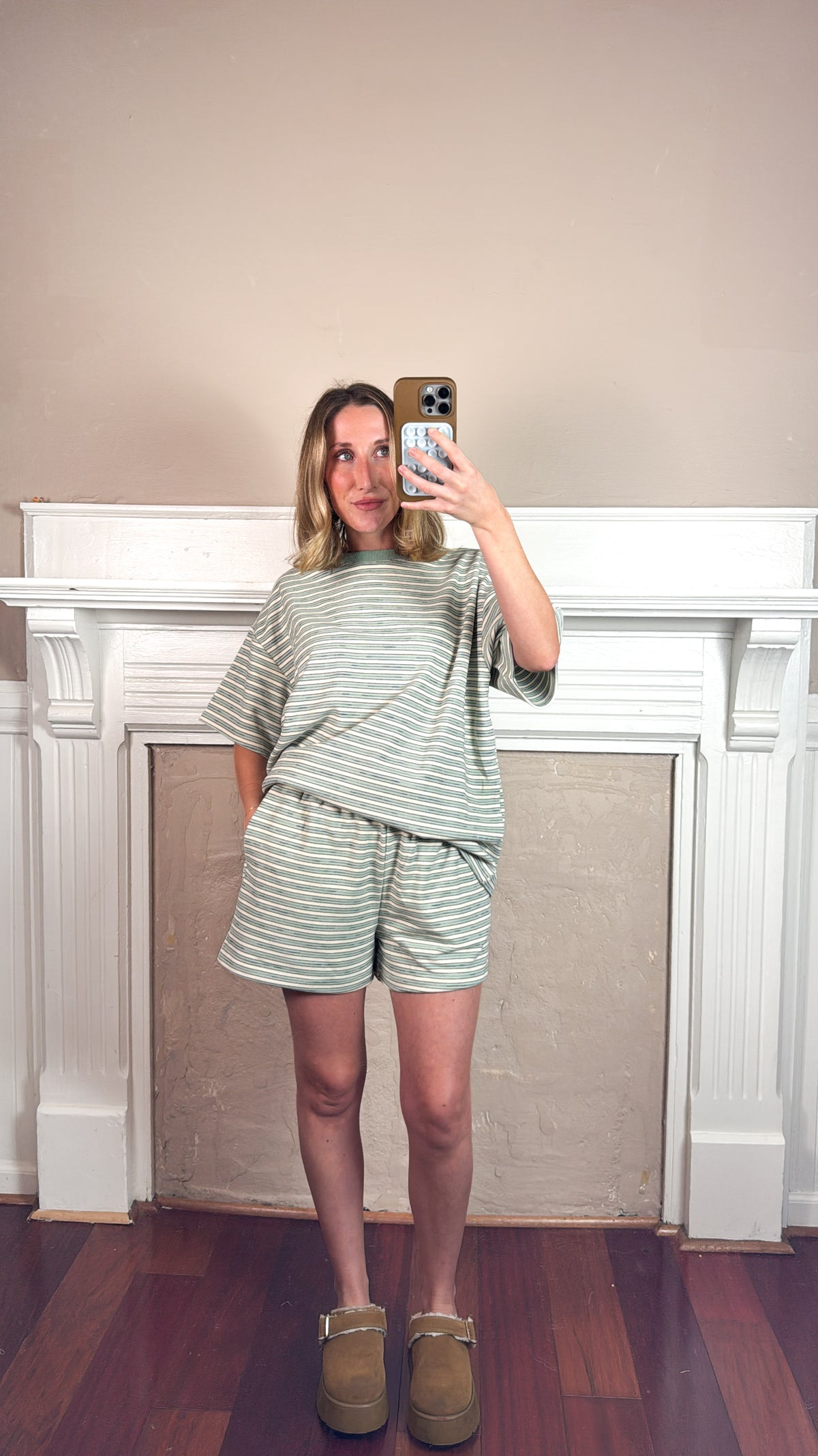Mint Chip Striped Top