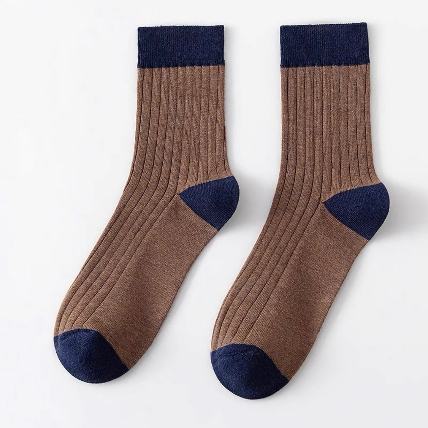 Men's Color Block Rib Socks
