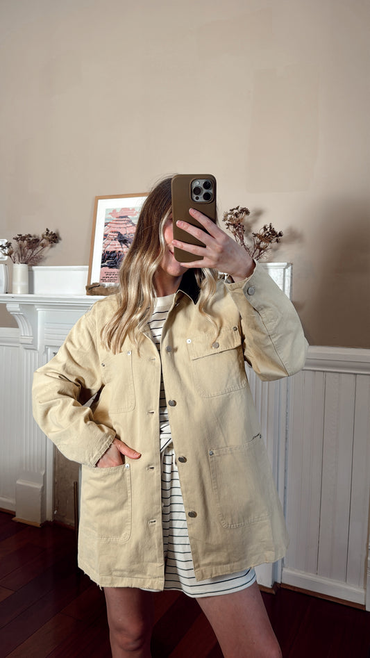 Khaki Contrasted Jacket