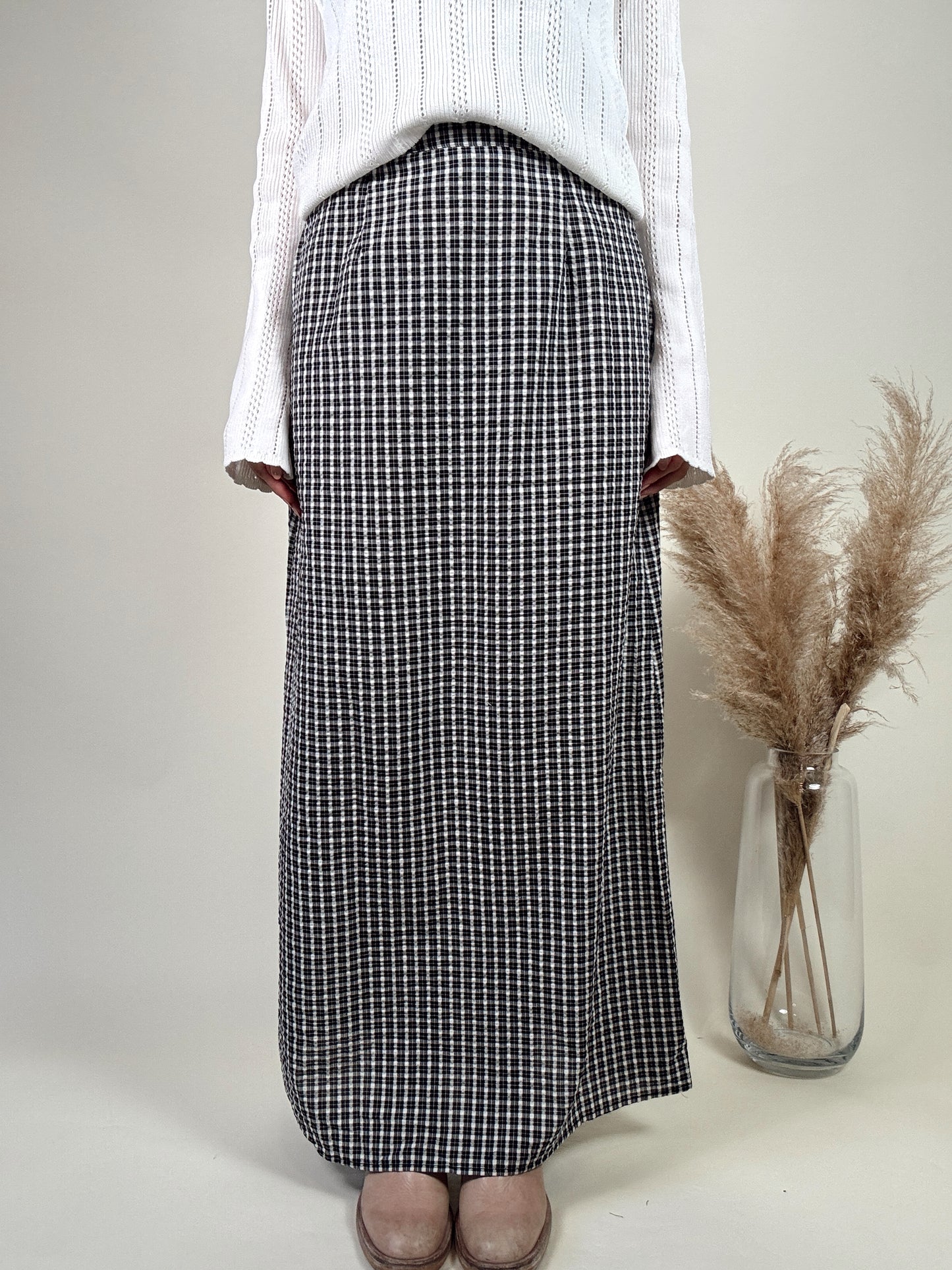 Checkered Maxi Skirt