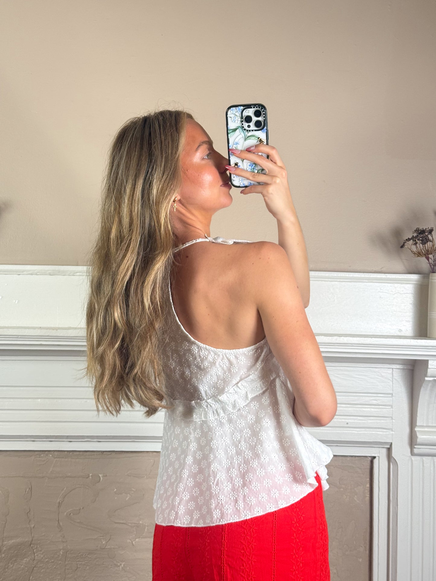 Elena Ruffle Tie Top