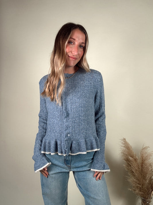 Jenni Ruffled Cardigan