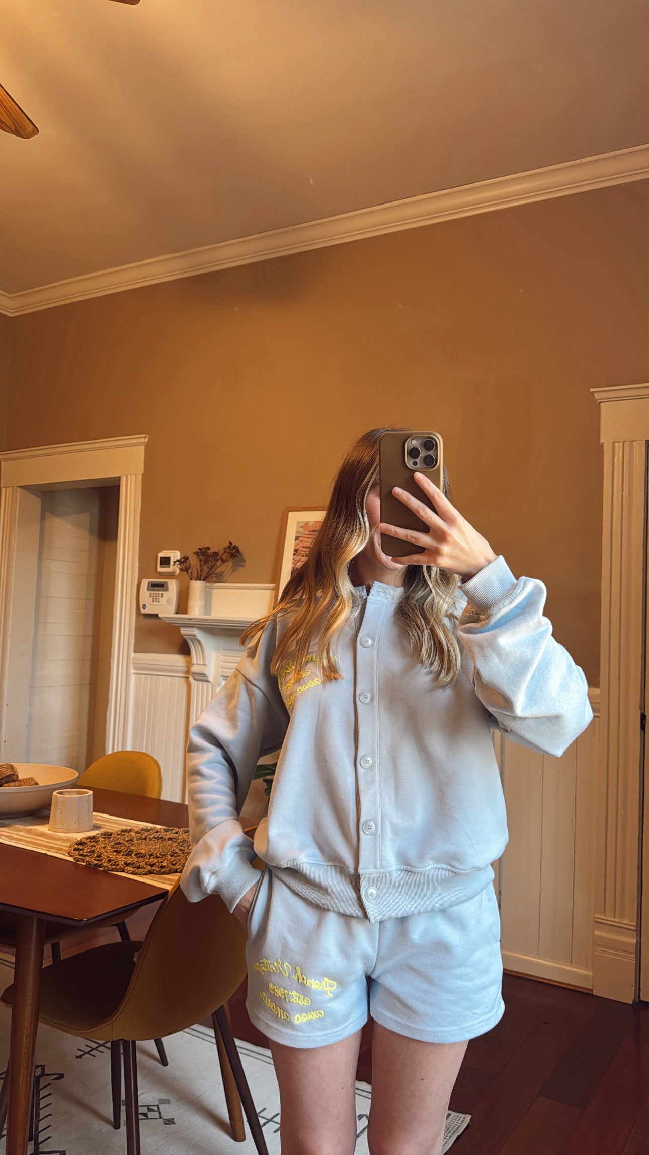 French Vintage Top and Shorts Set