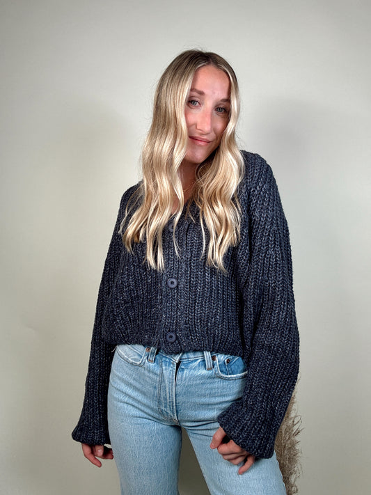 Confetti Cardigan - Navy Blue