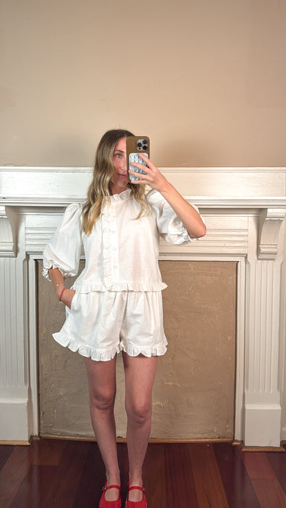 Laurie Linen Top and Shorts Set
