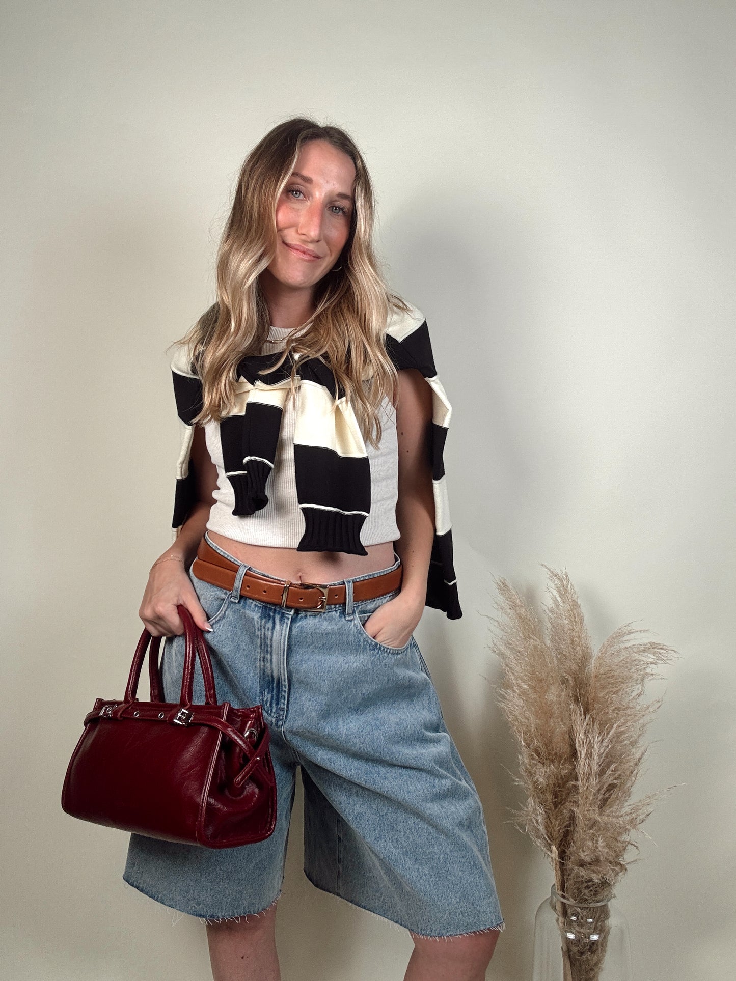 Relaxed Bermuda Denim Shorts