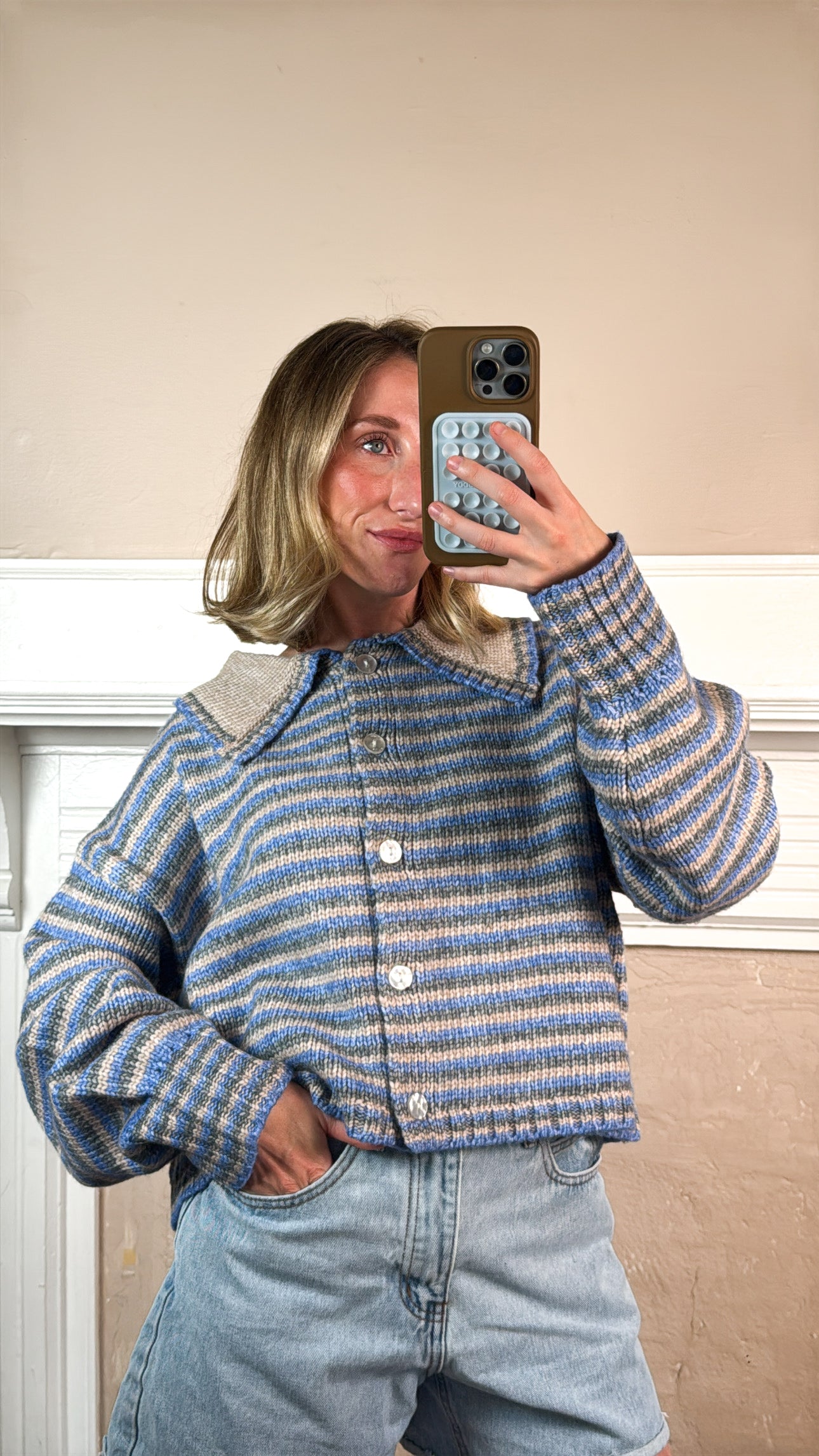 Bella Blue Striped Cardigan