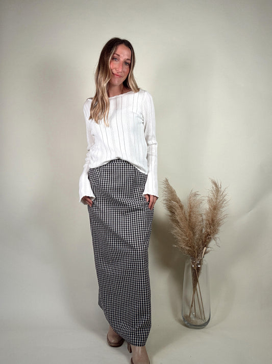 Checkered Maxi Skirt