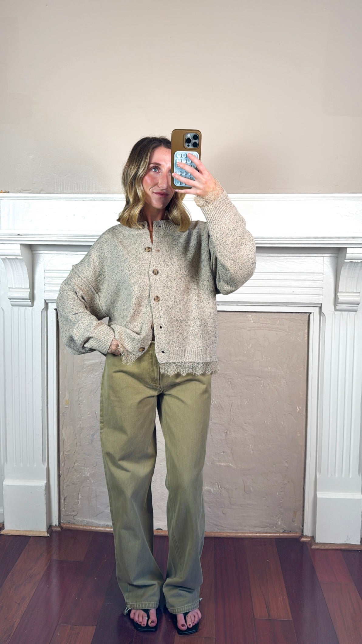 Lace Trim Cardigan