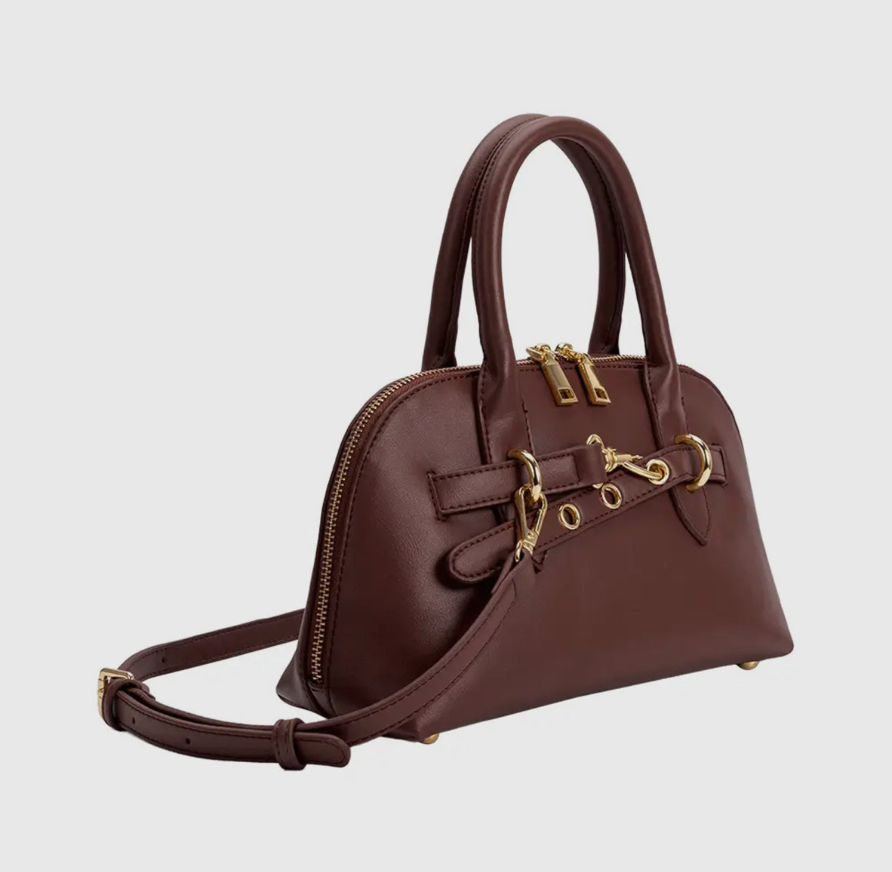 Rue Burgundy Top Handle Bag