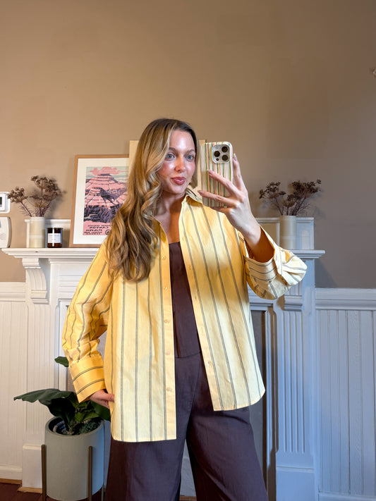 The Erica Top | Striped Button-Down Shirt