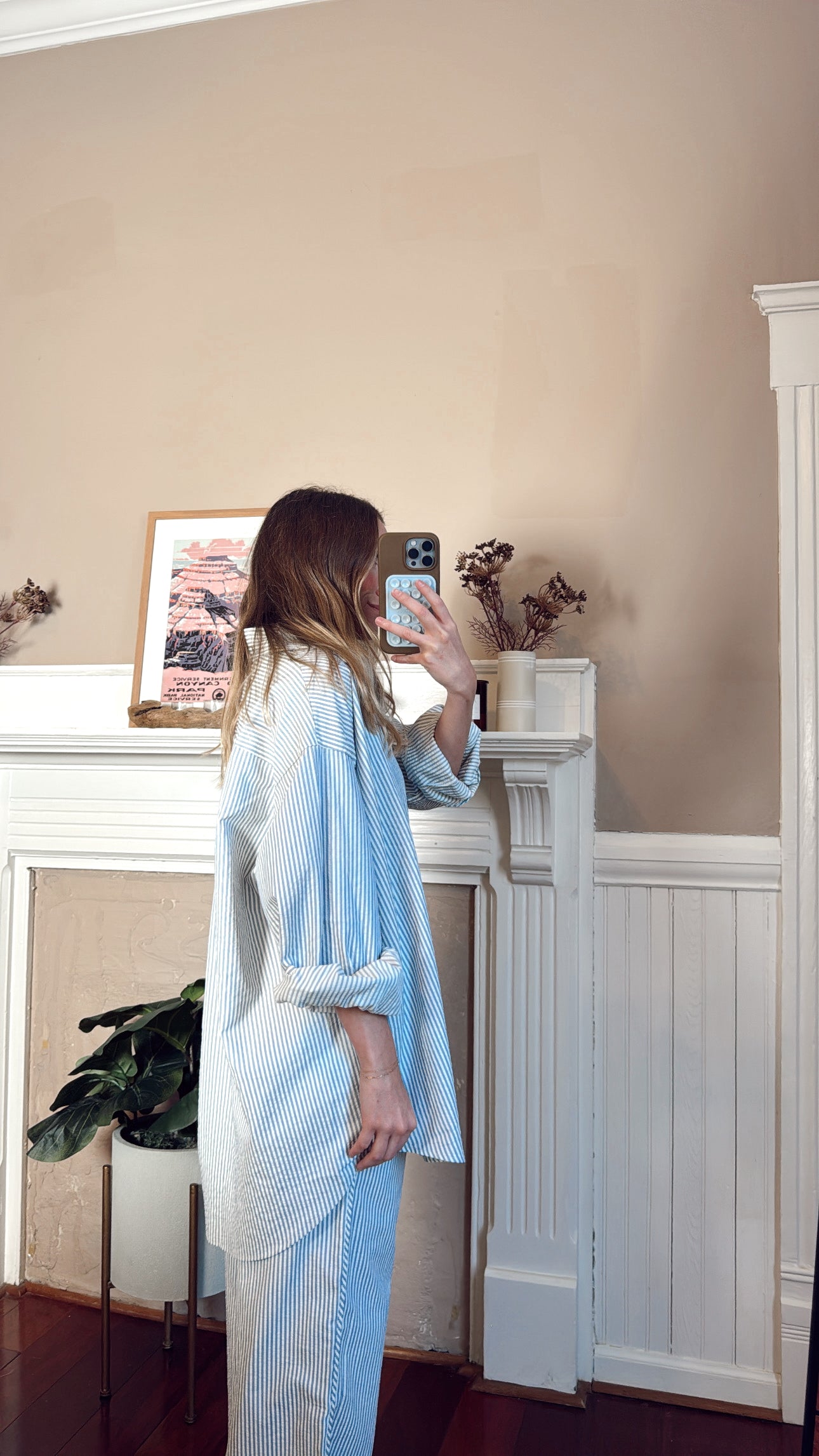 Sailor Striped Button Down Top