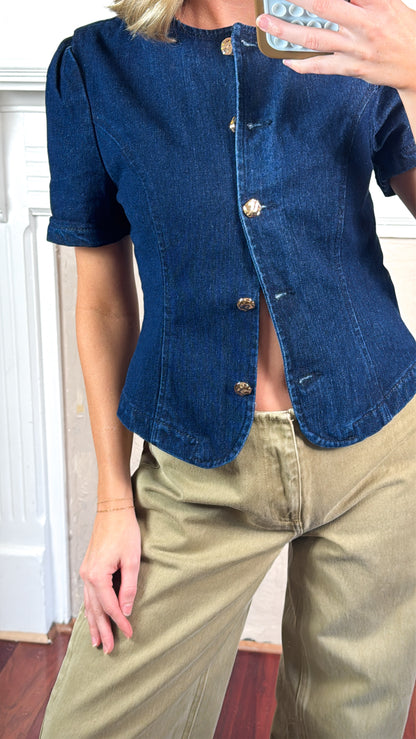 Dark Denim Blouse