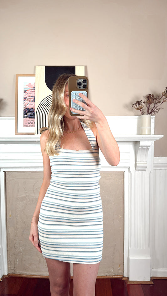 Aquamarine Halter Mini Dress