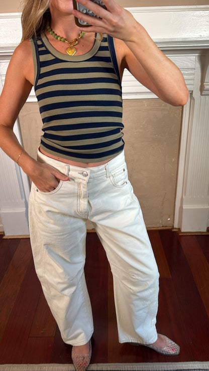 Mia Striped Ribbed Tank