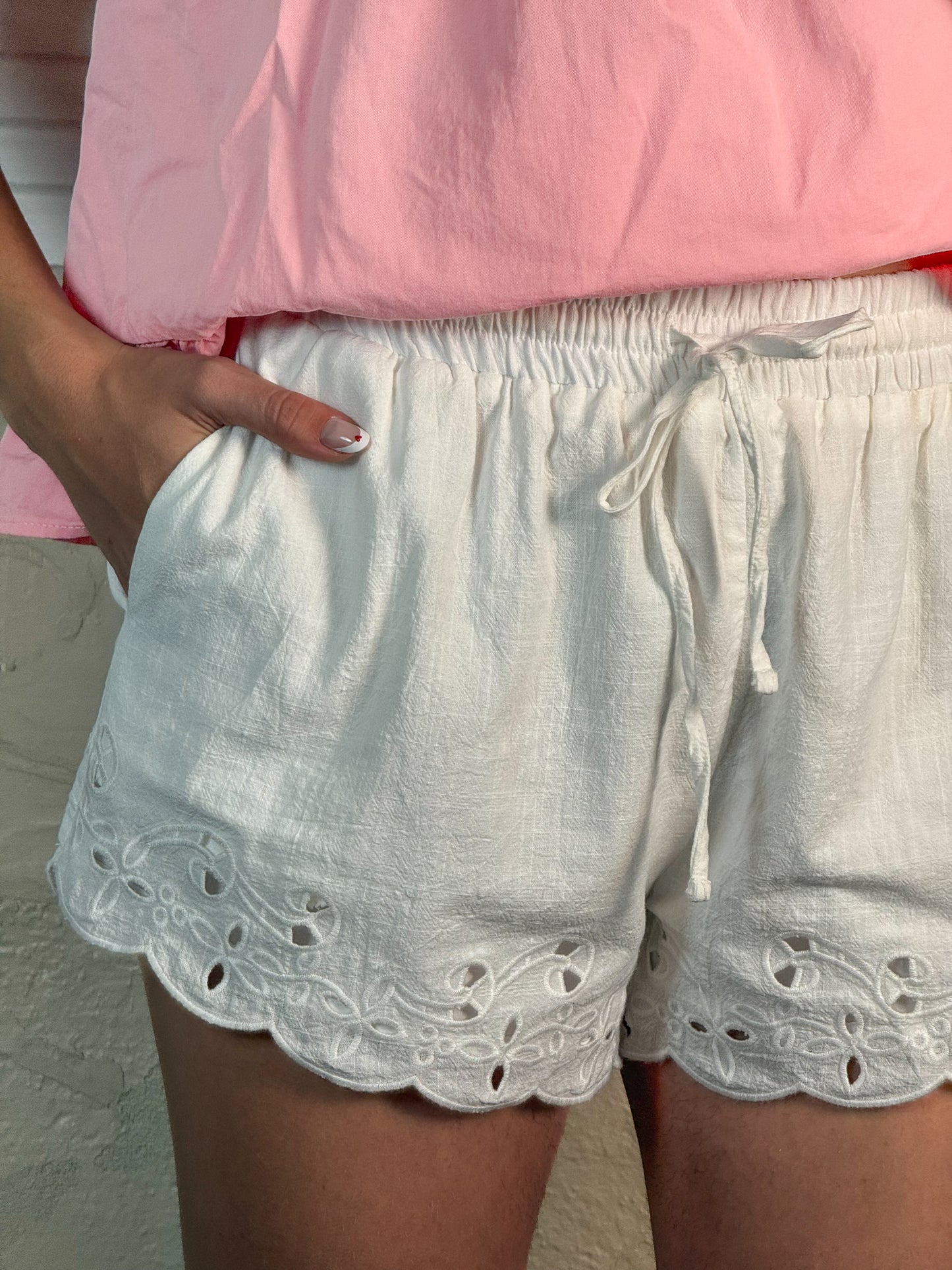 Scallop Eyelet Shorts