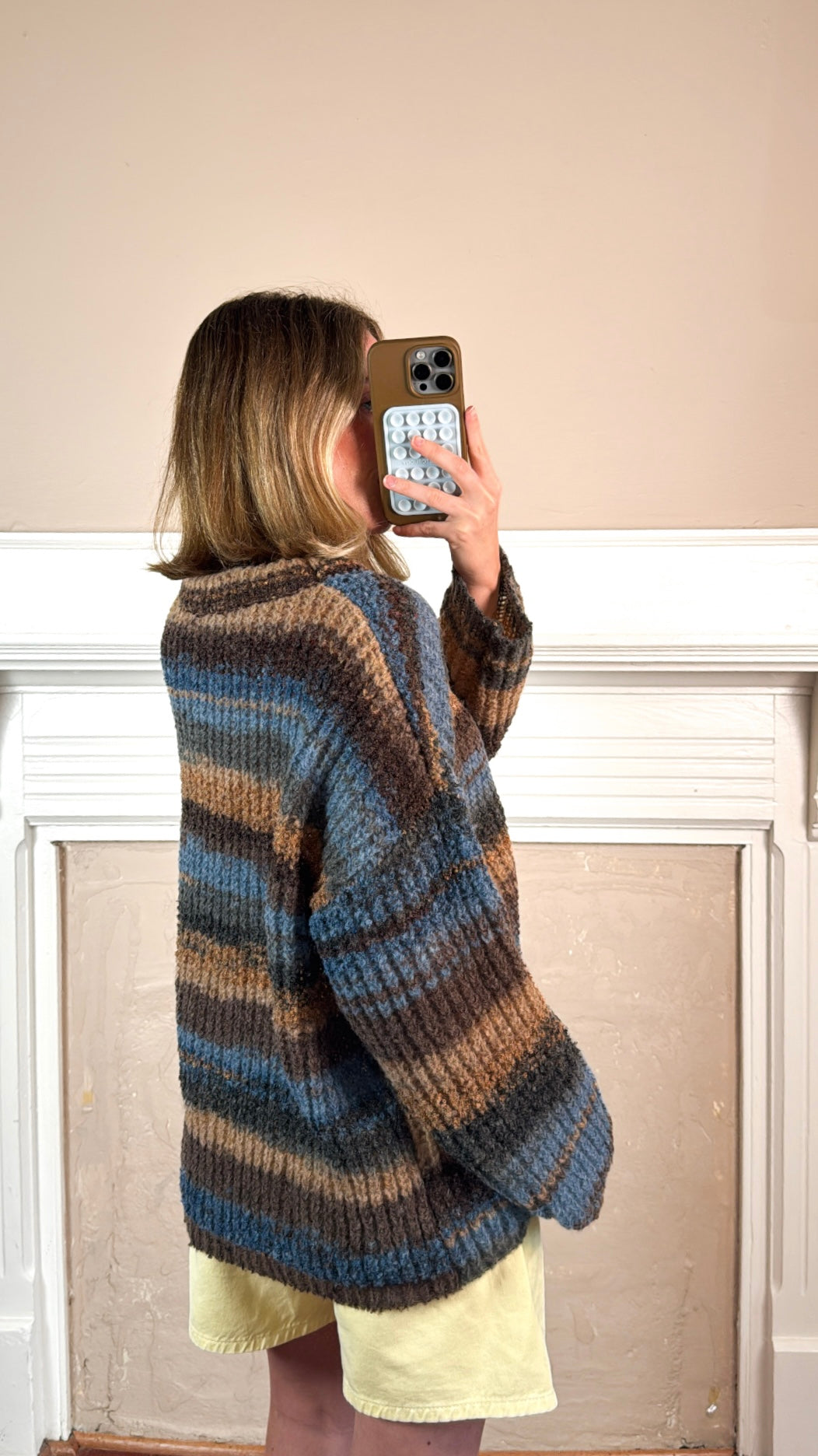 Oversized Striped Knit Sweater