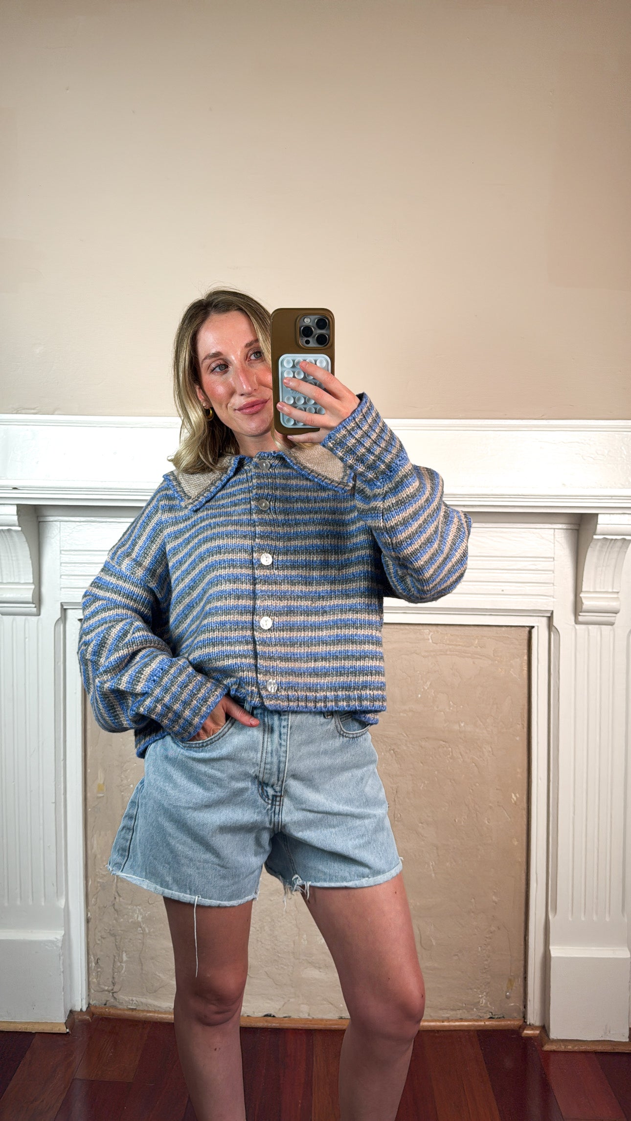 Bella Blue Striped Cardigan