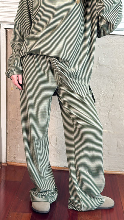Olive Striped Bottoms