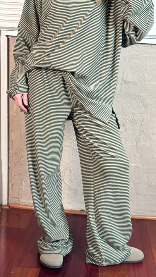 Olive Striped Bottoms