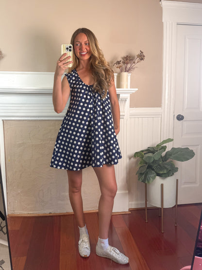 Erin Polka Dot Swing Mini Dress