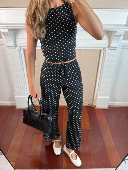 Polka Dot Top and Pants Set