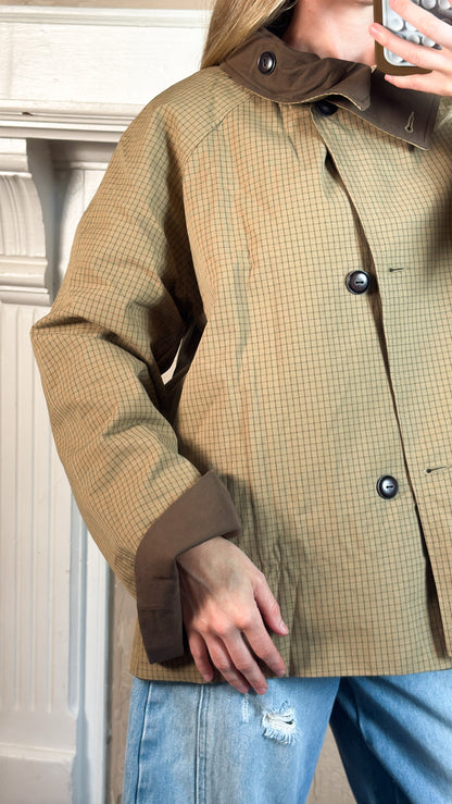 Reversible Plaid Button Jacket - PREORDER 2 WEEK