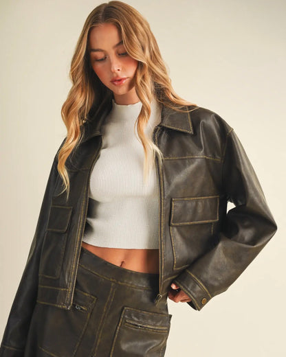 Leather jacket