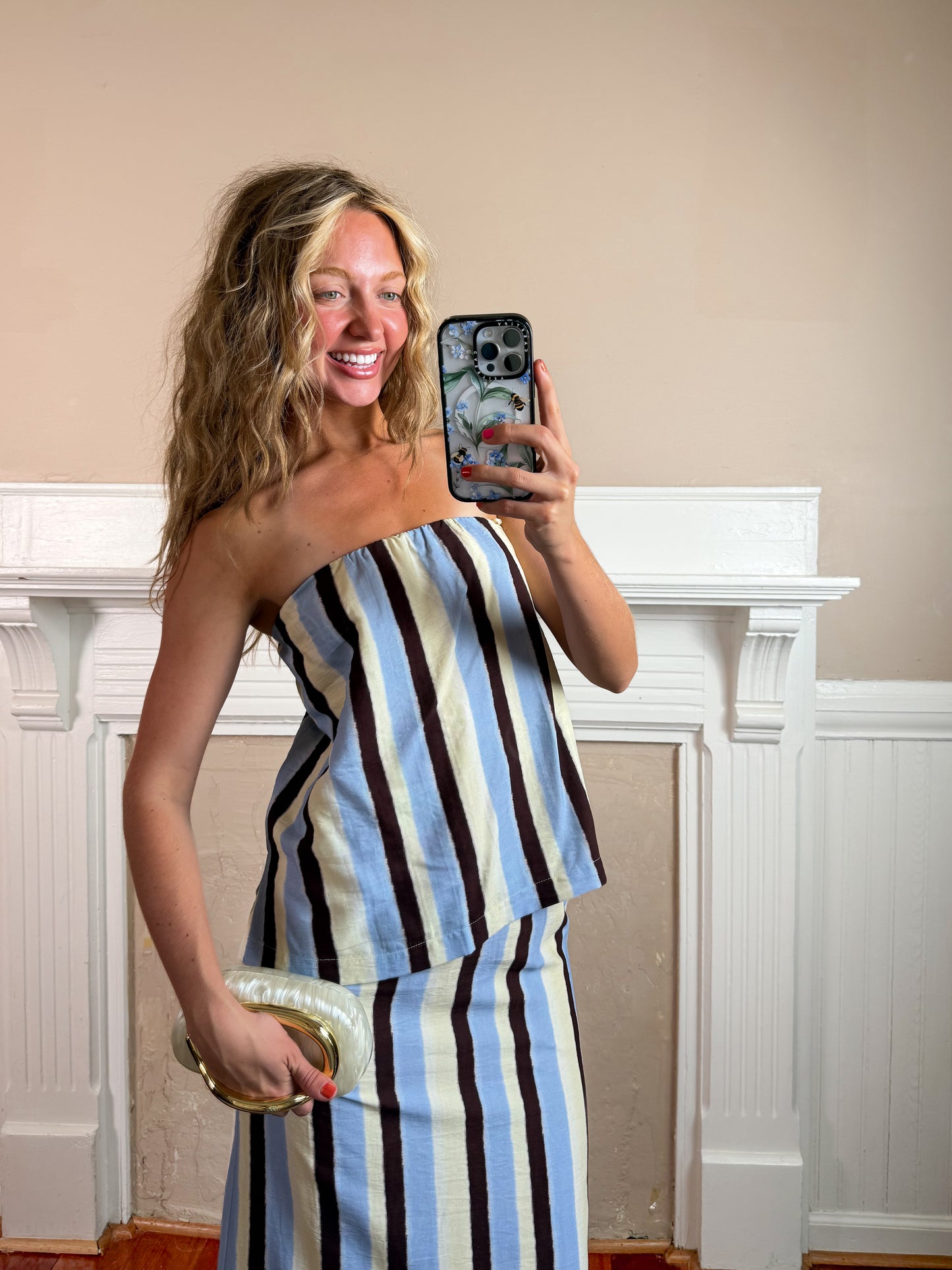 Paradise Striped Strapless Top