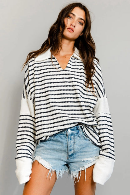 Sunday Striped Long Sleeve Top